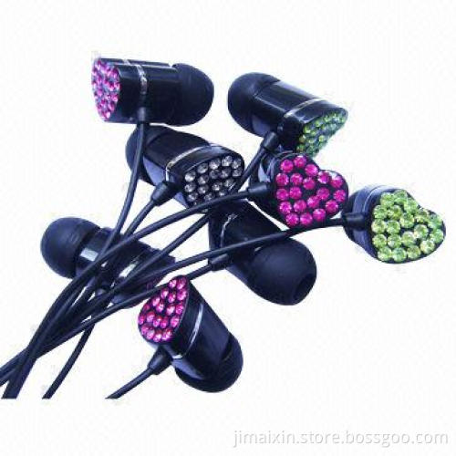 Wired in-ear stereo earphones, CE and FCC certified